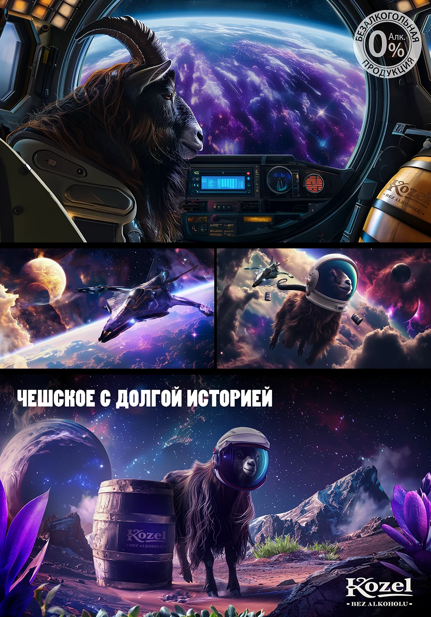 We sent the goat to space.